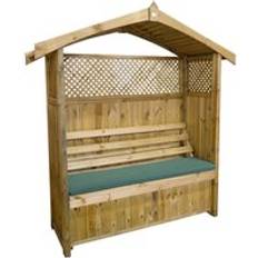 Zest Cushion For Hampshire Wooden Arbour Bench Seat Pad Chair Cushions Green