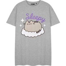 Grey Nightgowns Pusheen Grau Sleepy Kurzärmeliges Nachthemd - Grau