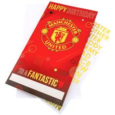Party Supplies Manchester United FC Manchester United FC Birthday Card With Sticker Sheet