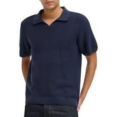 Jack & Jones Ventilerende Polotrøjer Jack & Jones Easton Strikket Polo Marineblå