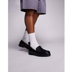 Bershka Loafers Bershka Braided Loafers - Black