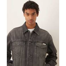 Calvin Klein Green Outerwear Calvin Klein Jeans Icon 94 Trucker Washed Black