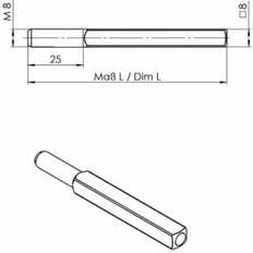 Gonios OGRO Wechselstift 115 4-KT 8x105 mm STA M8