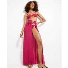 River Island Womens Pink Metallic Glitter Beach Skirt
