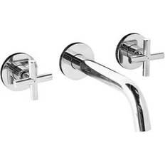 Beliani 3 Tap Hole Dual Lever Wall Mounted Basin Mixer