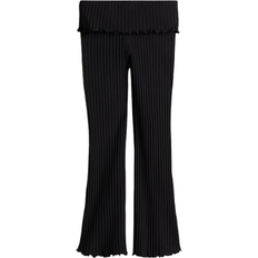 Elastane Trousers Children's Clothing H&M Flared Jersey Trousers - Black (1275778001)