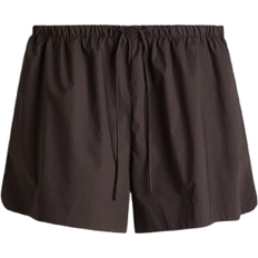 H&M Cotton Drawstring Shorts - Dark Brown