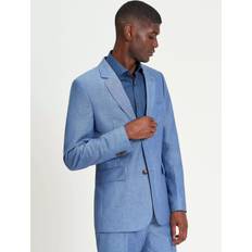 Ben Sherman Blazers Ben Sherman Linen Blend Blazer - Blue