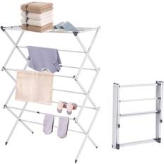 3 Tier Extendable Foldable Clothes Airer - White