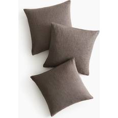 H&M 3er-Pack Kissenhüllen aus Strukturstoff 50x50 Kissenbezug Braun (50x50cm)