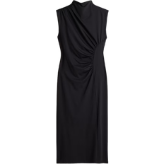 H&M Draped Turtleneck Dress - Black