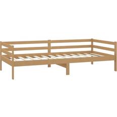 vidaXL Solid Pine Wood Honey Brown Soffa 204cm 3-sits