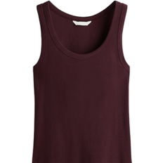 H&M Ribbed Vest Top - Burgundy
