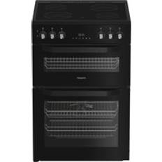 Hotpoint HDE6VDC2B1 60cm Double Oven Electric Cooker Black