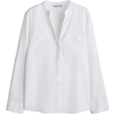 H&M Linen Blend Shirt - White