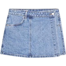 Zara Z1975 Wrap Denim Skort - Mid Blue
