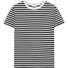 Zara Short Sleeve Interlock T-shirt - Striped
