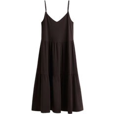 H&M Tiered Strappy Dress - Dark Brown