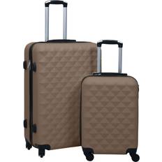 vidaXL Hardcase Trolley Set of 2 - Brown