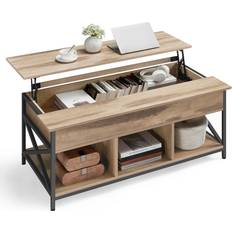 Vasagle Height Adjustable Camel Brown/Black Couchtisch 60x120cm