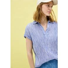 Cecil Shirtbluse Web Gestreift Mit Streifen Muster - Blau