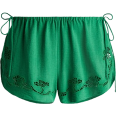 H&M Polyamid Byxor & Shorts H&M Broderie Anglaise Beach Shorts - Green