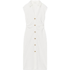 Zara Piqué Shirt Dress - Oyster White