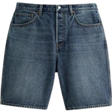 Zara Straight Leg Denim Bermuda Shorts - Blue