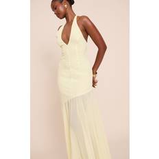 PrettyLittleThing Chiffon Halterneck Dropped Waist Maxi Dress