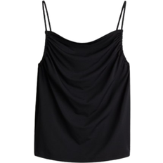 H&M Ruched Strappy Top - Black