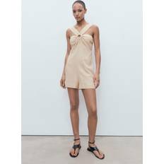 Mango Super Dam Byxdräkt Playsuit - Lt Pastel Brown