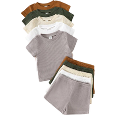 Shein 5pcs Toddler Boys Outfits Set - Top Colors