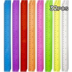 Rulers Temu 32pcs 12-Inch Clear Scale Rulers