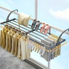 Temu Adjustable Outdoor Clothes Drying Rack - Plastic
