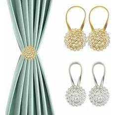 Shein Magnetic Crystal Flower Window Curtain Clip Hooks