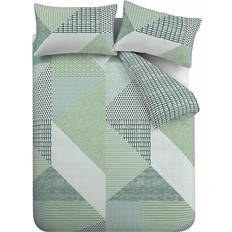 Catherine Lansfield Larsson Geo Duvet Cover Green (230x220cm)