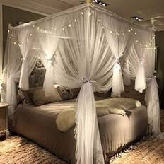 Shein 4 Corners Post Canopy Bed Curtain
