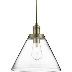 Searchlight Pyramid Antique Brass/Clear Pendant Lamp ∅ 29cm