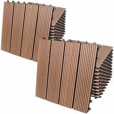 Composite Decking Tiles 22Pcs Terracotta 30x30cm
