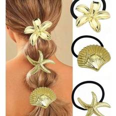 Hair Ties on sale Shein 3pcs Metal Elastic Hair Ties