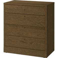 IKEA Tonstad Med 4 Lådor Brun Betsad Ekfaner Byrå