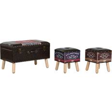 Kister Home ESPRIT Vintage Polyurethane Wooden Chests Set of 3 Chest