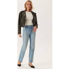 Calvin Klein Ensfarvet Bukser & Shorts Calvin Klein High Rise Straight Jeans - Blue