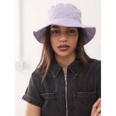 Lila Hattar New Era Lila Solhatt Frotté Blommigt Mönster