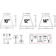 K LIVING Coolie Lampshade For Modern Table Floor Lamps Grey Shade