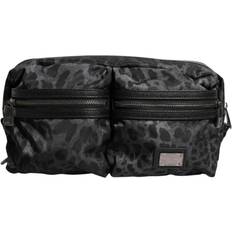 Dolce & Gabbana Bæltetasker Dolce & Gabbana Leopard Logo Bæltetaske Herre Sort
