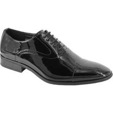 Goor Mens Patent PU Oxfords 12 - Black