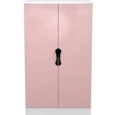 Doors - Pink Wardrobes Swift Camden Tall Pink White 2 Doors 1 Shelf 126cm Wardrobe