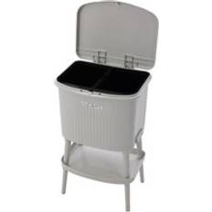 21L Recycling Dustbin Trash Bin with 2 Inner Bucket Shelf