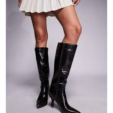 Bred Höga stövlar Public Desire Wide Fit Levitate Knähöga Boots - Brun